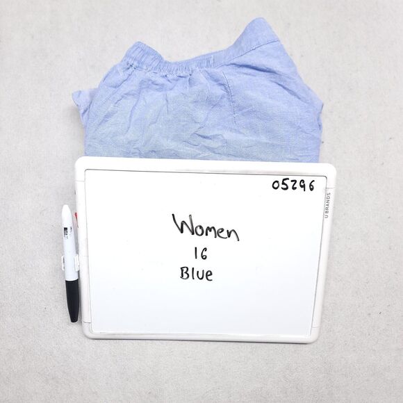 Elisabeth Casual Button Zip Chino Short Shorts Womens Size 16 Blue - Picture 8 of 9